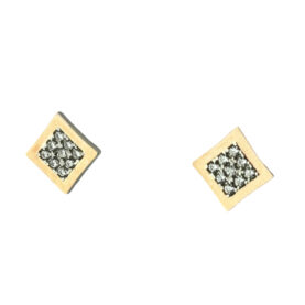 Silver earrings with synthetic stones