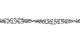 Rhodium-plated silver chain