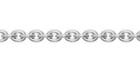 Rhodium-plated silver chain