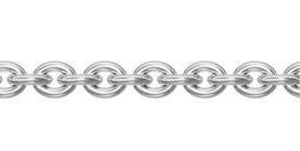 Rhodium-plated silver chain
