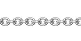 Rhodium-plated silver chain