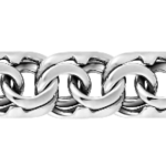 Rhodium-plated silver chain