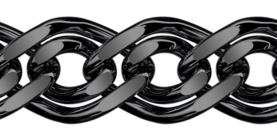 Black rhodium-plated silver bracelet