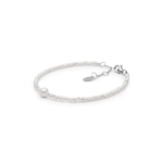Silver necklace with pearls