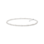 Silver necklace with pearls