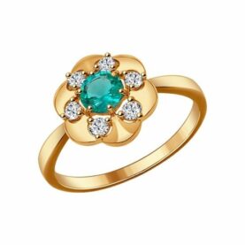 Silver ring with semi-precious stones
