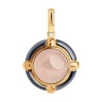Gold-plated pendant with semi-precious stones