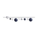Rhodium-plated silver bracelet with Swarovski