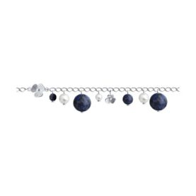 Rhodium-plated silver bracelet with Swarovski