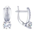 Серьги из серебра со Swarovski Zirconia