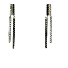 Silver earrings with synthetic stones