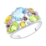 Silver ring with amethyst