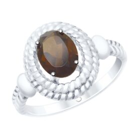 Silver ring with semi-precious stones