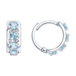 Silver earrings with topazs