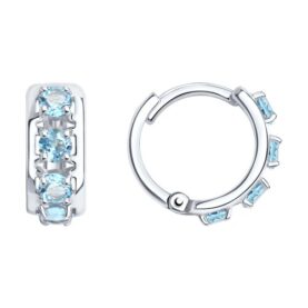 Silver earrings with topazs