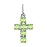 Slver pendant with semi-precious stones