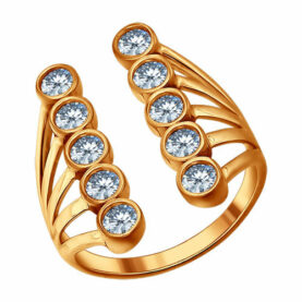 Silver ring with synthetic stones