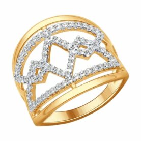 Silver ring with synthetic stones