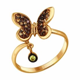Silver ring with synthetic stones