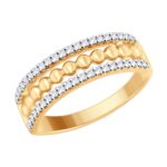 Silver ring with synthetic stones