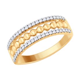 Silver ring with synthetic stones
