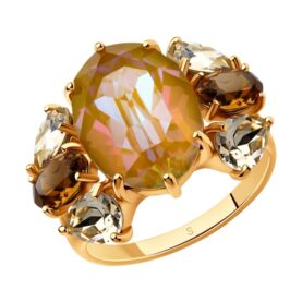Silver ring with Swarovski crystal