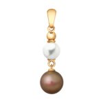 Silver pendant with Swarovski pearls