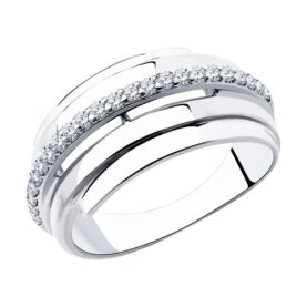Silver ring with syntheitc stones