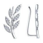Silver earrings with synthetic stones