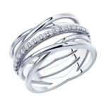 Silver ring with syntheitc stones