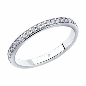 Silver ring with synthetic stones