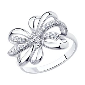 Silver ring with synthetic stones