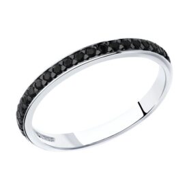 Silver ring with synthetic stones