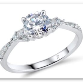 Silver ring with synthetic stones