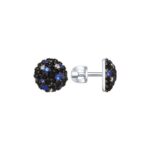Silver earrings with synthetic stones