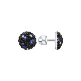 Silver earrings with synthetic stones