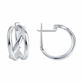 Silver earrings without stones