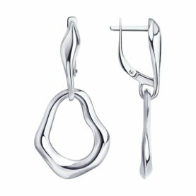 Silver earrings without stones