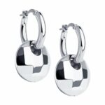 Silver earrings without stones