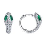 Silver earrings with zirconia