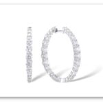 Silver earrings with synthetic stones