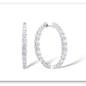 Silver earrings with synthetic stones
