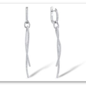 Silver earrings with synthetic stones