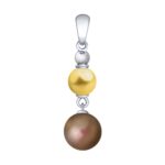 Silver pendant with Swarovski pearls