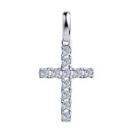 Silver pendant with synthetic stones