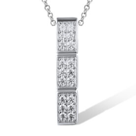 Silver pendant with synthetic stones