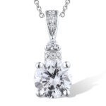 Silver pendant with synthetic stones