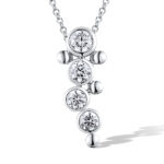 Silver pendant with synthetic stones