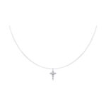 Silver necklace with synthetic stones
