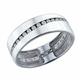Silver ring with synthetic stones